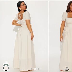 Fashion Nova Cream Maxi Dress